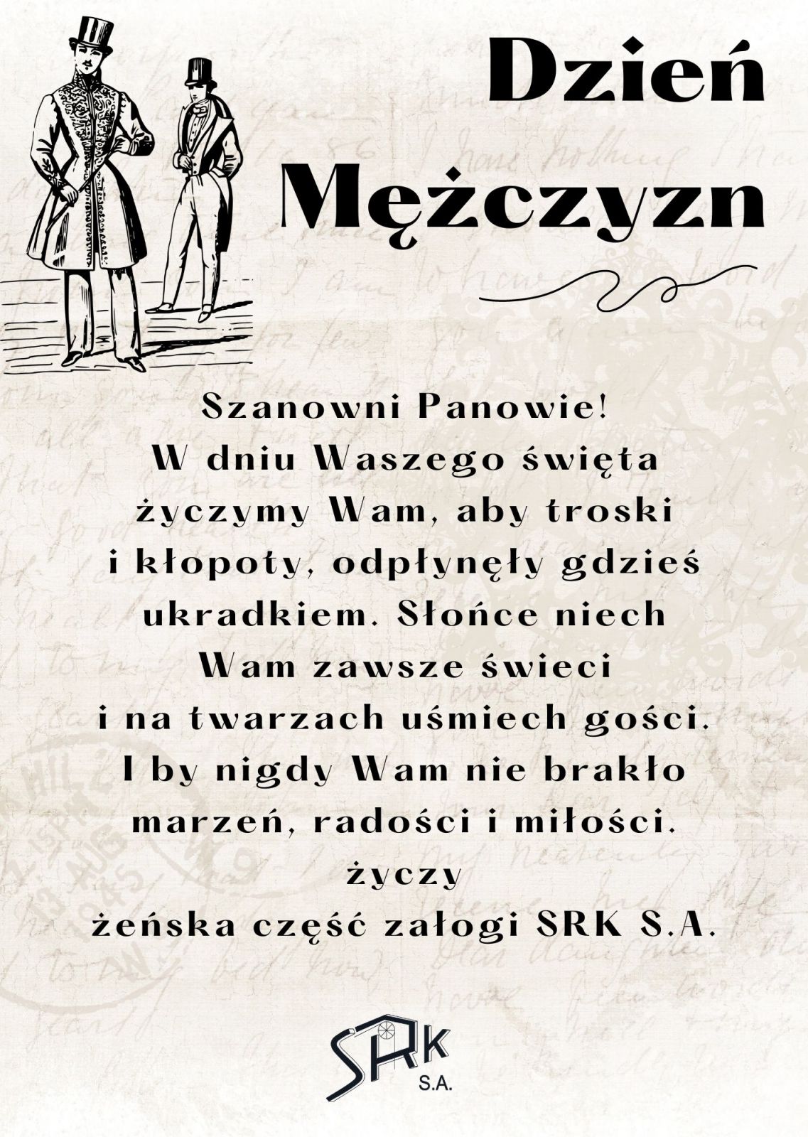 Najserdeczniejsze życzenia z okazji Dnia Mężczyzn